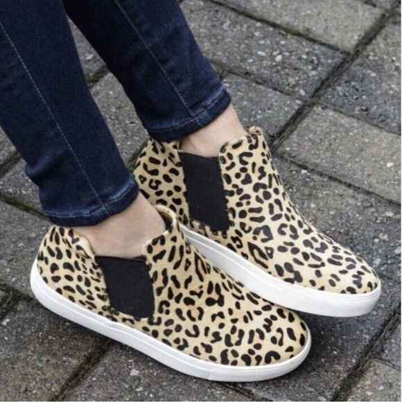Coconuts by Matisse Harlan Cheetah Print Genuine Calf Hair Slip On Ankle Booties - Picture 1 of 11